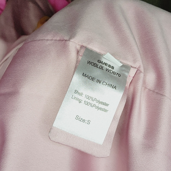 FUCHSIA FAUX SUEDE GUESSS E COAT - Picture 9 of 9